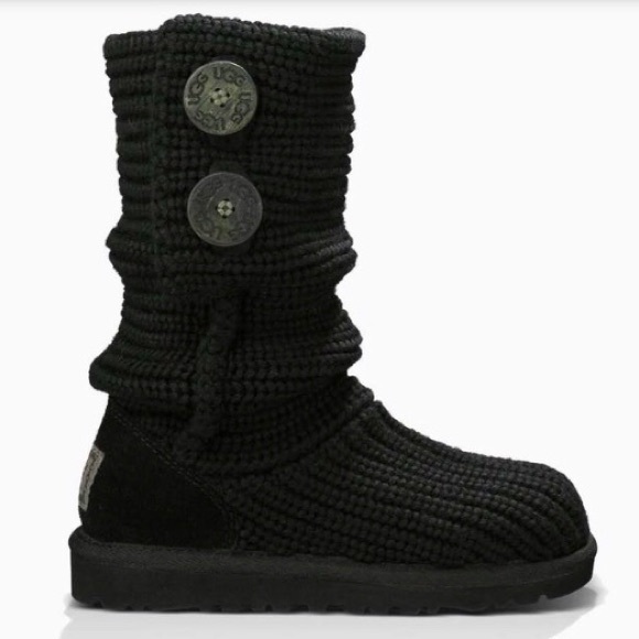 UGG Other - Black Cardy Knit Ugg Boots